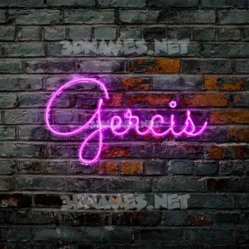 gercis in Pink Neon style - 3D name wallpaper gercis in Pink Neon style - 3D name wallpaper