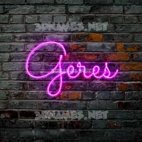 geres in Pink Neon style - 3D name wallpaper geres in Pink Neon style - 3D name wallpaper