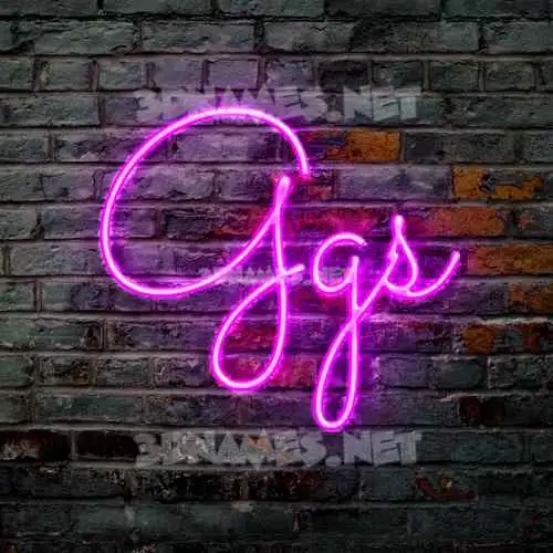 ggs in Pink Neon style - 3D name wallpaper ggs in Pink Neon style - 3D name wallpaper