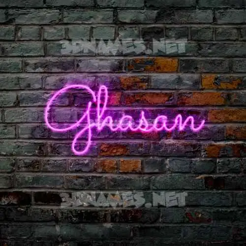 ghasan in Pink Neon style - 3D name wallpaper ghasan in Pink Neon style - 3D name wallpaper