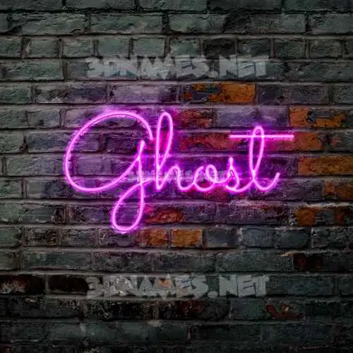 ghost in Pink Neon style - 3D name wallpaper ghost in Pink Neon style - 3D name wallpaper
