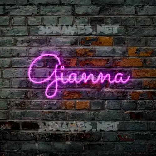 gianna in Pink Neon style - 3D name wallpaper gianna in Pink Neon style - 3D name wallpaper