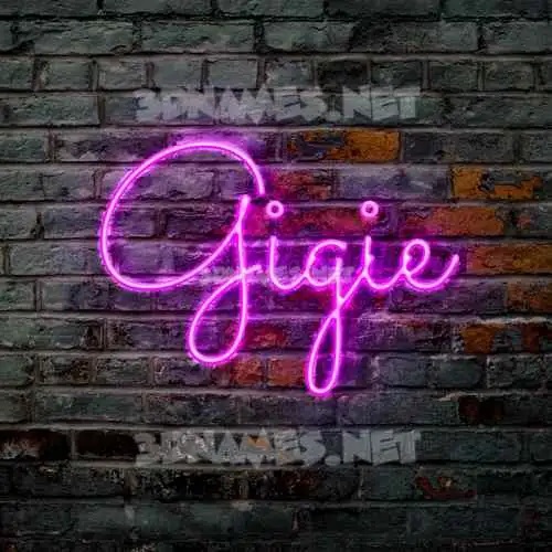 gigie in Pink Neon style - 3D name wallpaper gigie in Pink Neon style - 3D name wallpaper