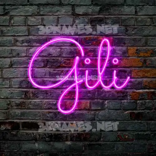 gili in Pink Neon style - 3D name wallpaper gili in Pink Neon style - 3D name wallpaper
