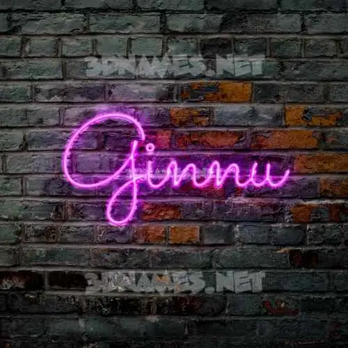 ginnu in Pink Neon style - 3D name wallpaper ginnu in Pink Neon style - 3D name wallpaper