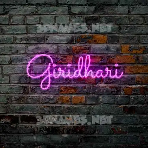 giridhari in Pink Neon style - 3D name wallpaper giridhari in Pink Neon style - 3D name wallpaper