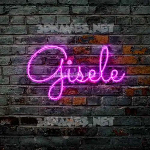 gisele in Pink Neon style - 3D name wallpaper gisele in Pink Neon style - 3D name wallpaper