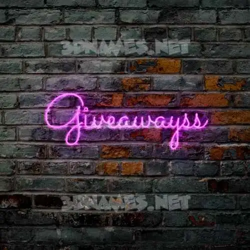 giveawayss in Pink Neon style - 3D name wallpaper giveawayss in Pink Neon style - 3D name wallpaper