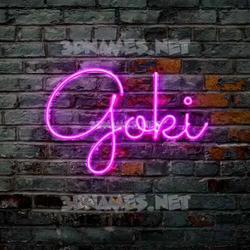 goki in Pink Neon style - 3D name wallpaper goki in Pink Neon style - 3D name wallpaper