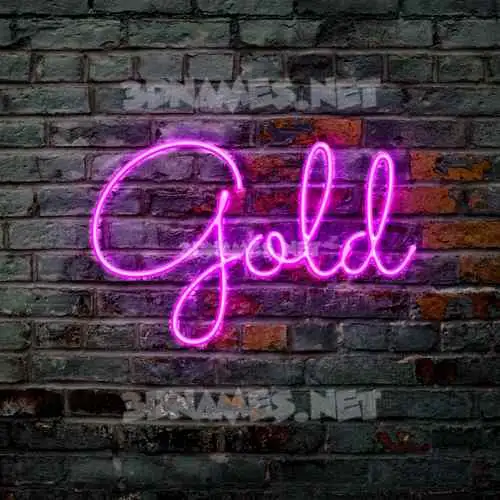 gold in Pink Neon style - 3D name wallpaper gold in Pink Neon style - 3D name wallpaper