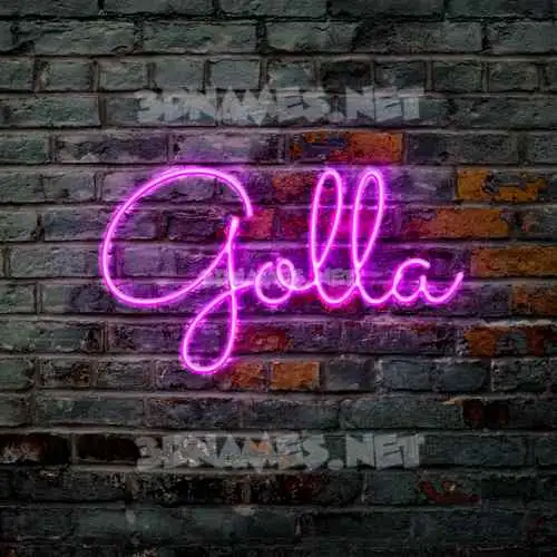 golla in Pink Neon style - 3D name wallpaper golla in Pink Neon style - 3D name wallpaper