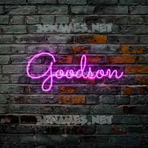 goodson in Pink Neon style - 3D name wallpaper
