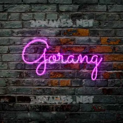 gorang in Pink Neon style - 3D name wallpaper gorang in Pink Neon style - 3D name wallpaper