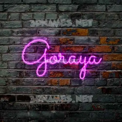 goraya in Pink Neon style - 3D name wallpaper