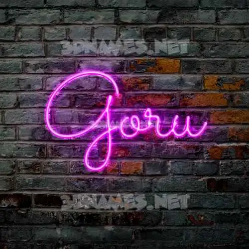goru in Pink Neon style - 3D name wallpaper goru in Pink Neon style - 3D name wallpaper