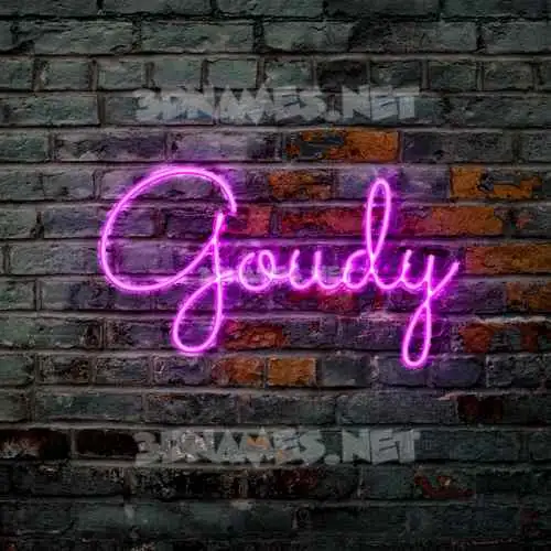 goudy in Pink Neon style - 3D name wallpaper goudy in Pink Neon style - 3D name wallpaper