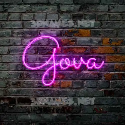 gova in Pink Neon style - 3D name wallpaper gova in Pink Neon style - 3D name wallpaper