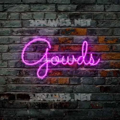 gowds in Pink Neon style - 3D name wallpaper gowds in Pink Neon style - 3D name wallpaper