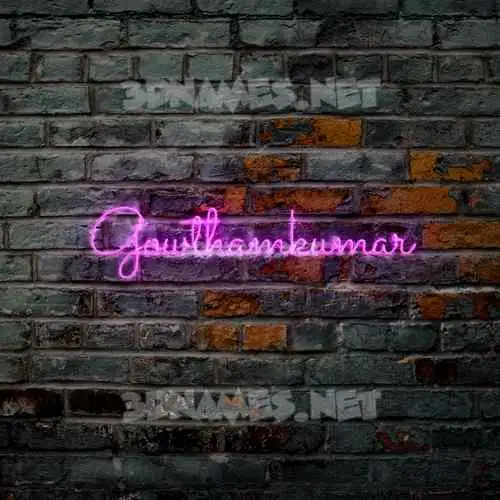 gowthamkumar in Pink Neon style - 3D name wallpaper gowthamkumar in Pink Neon style - 3D name wallpaper