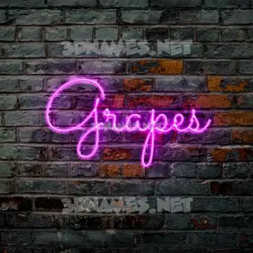 grapes in Pink Neon style - 3D name wallpaper grapes in Pink Neon style - 3D name wallpaper