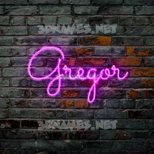 gregor in Pink Neon style - 3D name wallpaper gregor in Pink Neon style - 3D name wallpaper
