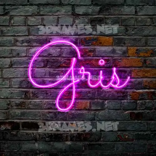 gris in Pink Neon style - 3D name wallpaper