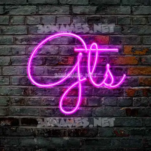 gts in Pink Neon style - 3D name wallpaper gts in Pink Neon style - 3D name wallpaper