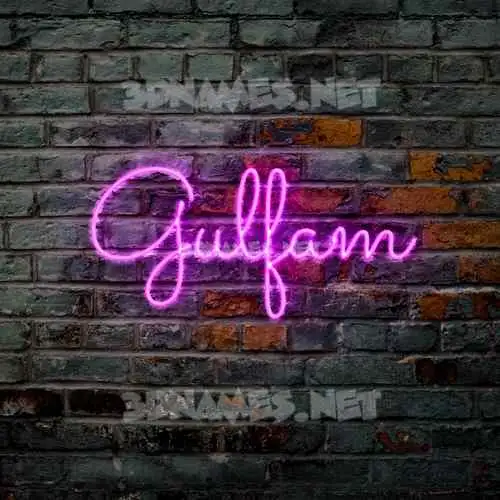 gulfam in Pink Neon style - 3D name wallpaper gulfam in Pink Neon style - 3D name wallpaper