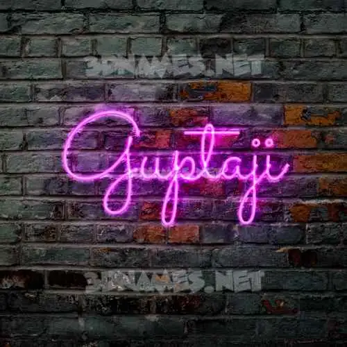 guptaji in Pink Neon style - 3D name wallpaper