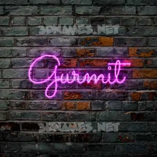 gurmit in Pink Neon style - 3D name wallpaper