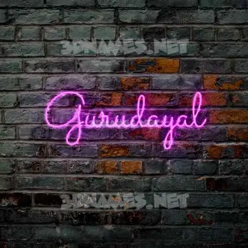 gurudayal in Pink Neon style - 3D name wallpaper