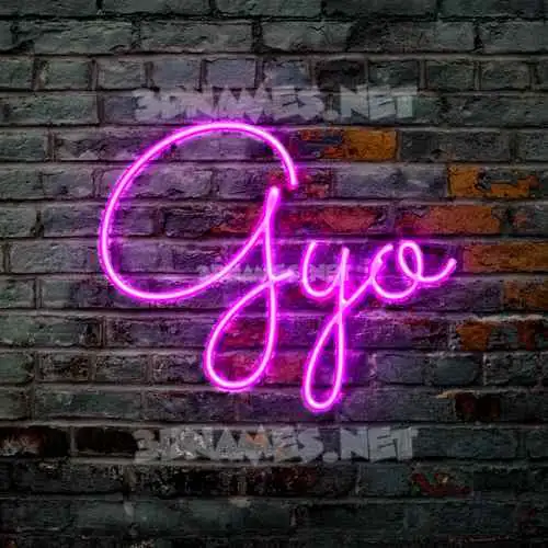 gyo in Pink Neon style - 3D name wallpaper