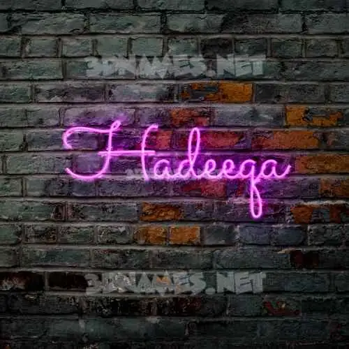 hadeeqa in Pink Neon style - 3D name wallpaper hadeeqa in Pink Neon style - 3D name wallpaper
