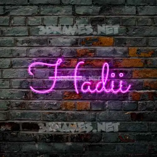 hadii in Pink Neon style - 3D name wallpaper hadii in Pink Neon style - 3D name wallpaper