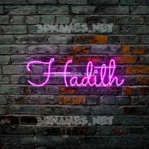 hadith in Pink Neon style - 3D name wallpaper hadith in Pink Neon style - 3D name wallpaper