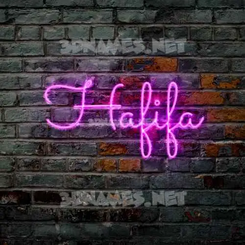 hafifa in Pink Neon style - 3D name wallpaper