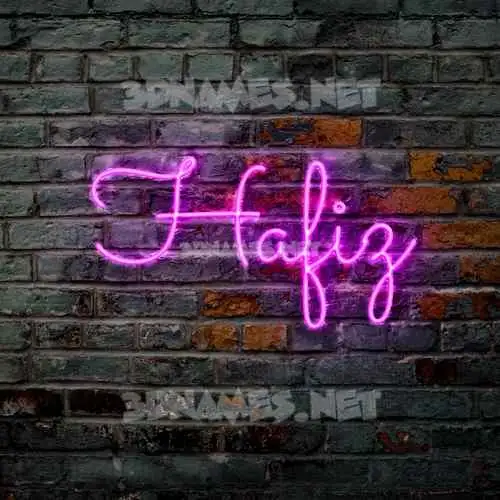 hafiz in Pink Neon style - 3D name wallpaper hafiz in Pink Neon style - 3D name wallpaper