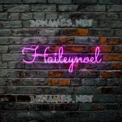 haileynoel in Pink Neon style - 3D name wallpaper