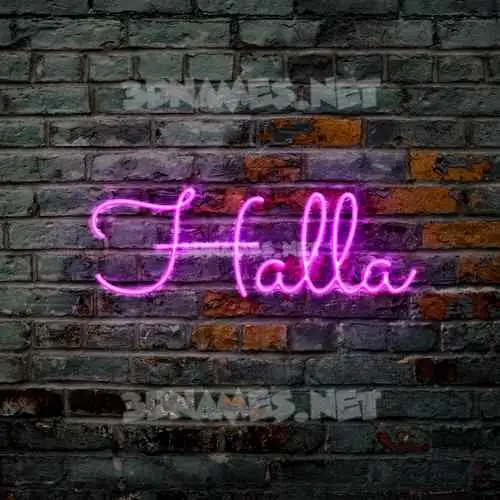 halla in Pink Neon style - 3D name wallpaper halla in Pink Neon style - 3D name wallpaper