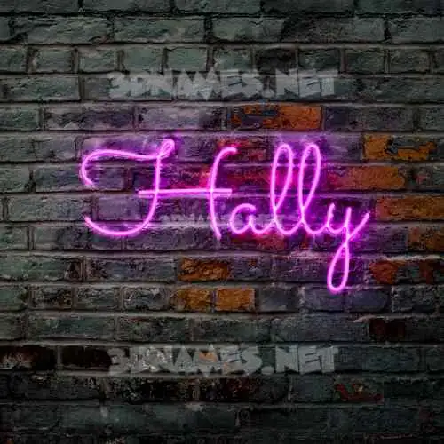 hally in Pink Neon style - 3D name wallpaper hally in Pink Neon style - 3D name wallpaper