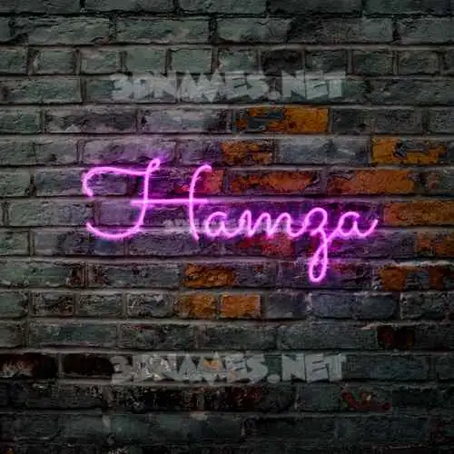 hamza in Pink Neon style - 3D name wallpaper hamza in Pink Neon style - 3D name wallpaper