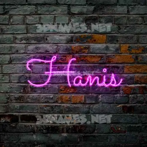 hanis in Pink Neon style - 3D name wallpaper hanis in Pink Neon style - 3D name wallpaper