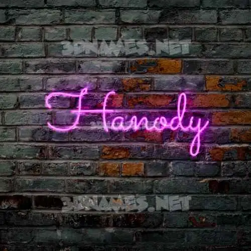 hanody in Pink Neon style - 3D name wallpaper hanody in Pink Neon style - 3D name wallpaper