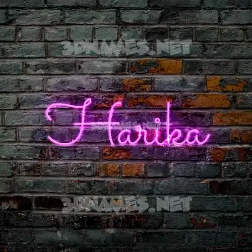 harika in Pink Neon style - 3D name wallpaper