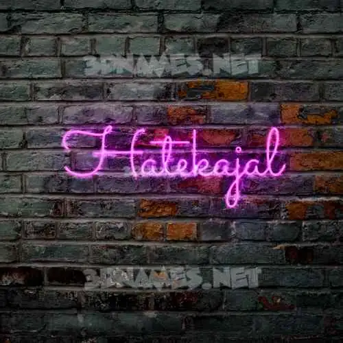 hatekajal in Pink Neon style - 3D name wallpaper hatekajal in Pink Neon style - 3D name wallpaper