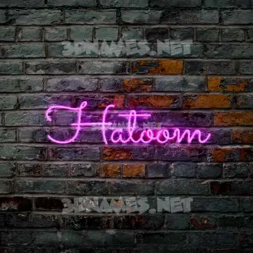 hatoom in Pink Neon style - 3D name wallpaper hatoom in Pink Neon style - 3D name wallpaper