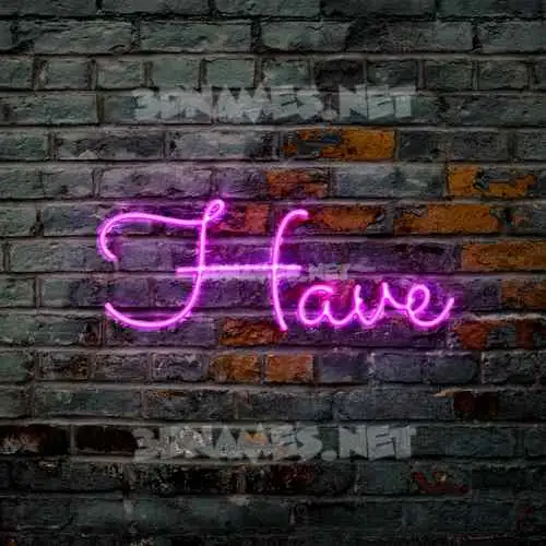 have in Pink Neon style - 3D name wallpaper have in Pink Neon style - 3D name wallpaper
