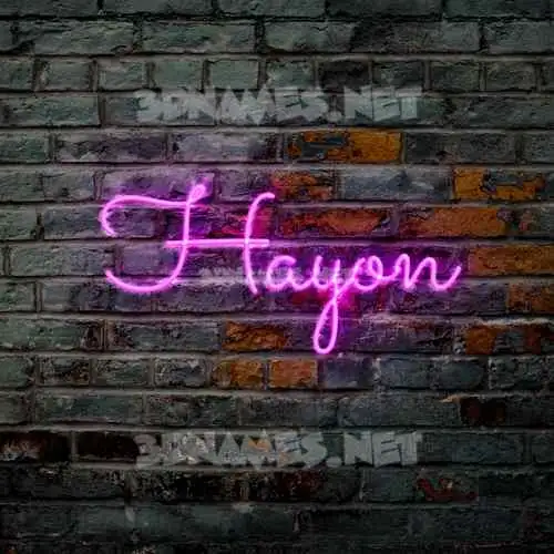 hayon in Pink Neon style - 3D name wallpaper hayon in Pink Neon style - 3D name wallpaper