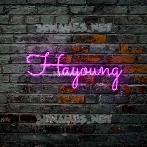 hayoung in Pink Neon style - 3D name wallpaper hayoung in Pink Neon style - 3D name wallpaper