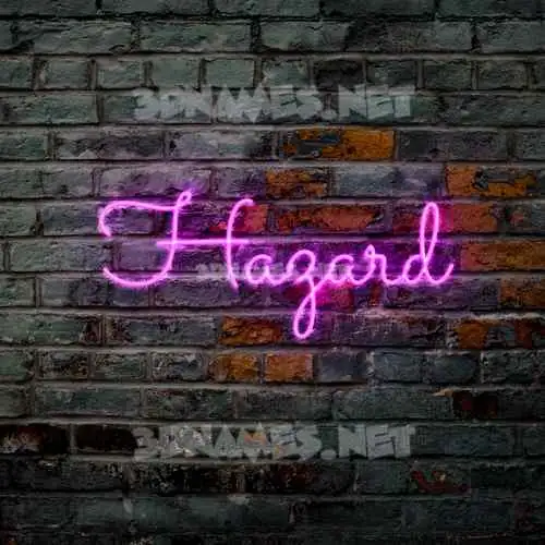 hazard in Pink Neon style - 3D name wallpaper hazard in Pink Neon style - 3D name wallpaper